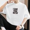 260g de algodão pesado de manga curta T-shirt dos homens em torno do pescoço top camiseta de verão meia-manga de algodão americano T-shirt