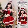 Novo Conjunto de Camisa Doce Sexy de Menina para o Natal da Domila Feminino Chapéu Vermelho Sexy Decote Halter Laço Conjunto