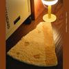Alfombra de Felpa Tufted con Forma de Queso Linda Manta de Cama para Habitación Infantil Dormitorio Mesita de Noche Entrada Felpudo Pequeño Alfombra Absorbente
