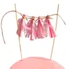 Decoración de Pastel para Fiesta Estilo Ins Papel de Navidad Postre Colorido Enchufe Decoración de Borla para Fiesta de Bodas Bandera