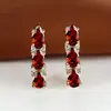 Europeo y Americano Transfronterizo Más Vendido Dorado Tres Ovalos Circonita Brazaletes para Oreja Temperamento Moderno Joyería de Aretes de Gama Alta Fabricante Mayorista