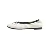 Zapatos planos de ballet para mujer estilo Chanel plateados, slip-on con lazo, punta redonda, suela suave, corte bajo, zapatos tipo rollo de huevo