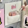 Estante de Almacenamiento con Pegatina de Gato de Dibujos Animados, Montado en la Pared sin Taladro, Puerta de Baño, Estante de Almacenamiento para Cosméticos y Control Remoto