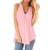Amazon Wish2020 Novo Verão Novo Estilo Bainha Solta Sem Mangas Cor Pura Top Camisa de Chiffon