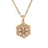 Colar Rotativo de Luxo Leve Francês Nicho Feminino Requintado Ajustável Joia Pingente Textura Diamante Corrente Clavicular Joia