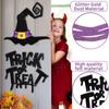 Dibujo Animado Diablo Halloween Divertido Adhesivo para Puerta Adhesivo para Ventana Utilería para Arreglo de Ambiente de Fiesta Sombrero de Bruja Letra Fieltro Adhesivo de Pared