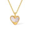 Explosiones perla nácar cadena clavícula color retro chapado en cobre oro real 18K temperamento alta gama negocio amor collar