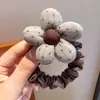 Goma para el pelo con lazo de tela para niñas, Banda elástica vintage de lunares y flores, Alta elasticidad, Suave con el cabello, Accesorio diario para el cabello de bebé