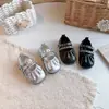 Zapatos Mary Jane de cuero para niña, zapatos de vestir estilo británico de otoño, mocasines para niños, elegantes zapatos de primavera y otoño para niñas pequeñas