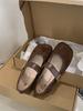 Zapatos Planos para Mujer Estilo Bosque Thedoudou Retro Lindos Dedo Gordo Mary Jane Loafers 2025 Primavera y Otoño