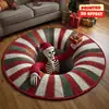 Tapete de chão Halloween mais vendido da Temu, tapete redondo para sala de estar, tapete de chão decorativo de veludo de cristal com tema de Natal