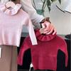 [En stock] Camisa de manga larga para niños, suéter para niñas, invierno, estilo coreano, cuello de hoja de loto para niñas, ropa para niños