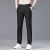 Pantalones Casuales para Hombre Verano Delgados de Seda de Hielo Pantalones de Hombre Ajustados Rectos Deportivos Pantalones Largos para Hombre Verano