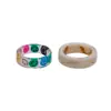 Anillo acrílico colorido de Smiley moda que no se desvanece de alta apariencia anillo de novia de diseño nicho joyería para parejas