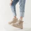 [Personalizado] Botas de Neve de Veludo para Mulheres, Couro de Vaca com Lã, Novos Sapatos de Cano Alto de Inverno, Botas Casuais de Algodão Engrossadas com Solado Grosso para Mulheres
