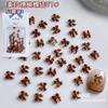 Ankora Red Nail Art Acessórios Mini Laço Explosivo Vinho Vermelho Maillard Laço Resina Decoração de Unhas