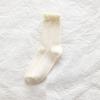 Calcetines Calcetines de Media Caña para Mujer Calcetines de Algodón de Caña Alta Frescos y Pequeños Calcetines Blancos de Encaje Finos de Malla Transpirable de Color Puro Frescos y Pequeños