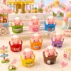 Copo de Sorvete Creme Porquinho Desenho Animado Paisagem Miniatura Acessório Figura Giratória DIY Ornamento de Resina Decoração Famosa na Internet
