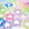 Pendientes Colgantes Llavero Colgante de Flor de Ciruelo Hueca de Estrella Acrílica Japonesa y Coreana Estrella de Cinco Puntas Accesorios para Joyería DIY 1 Paquete