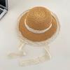 Viaje de verano playa playa esencial sombrero protector solar sombrero de sombra sombrero para el sol encaje calado sombrero de paja francés