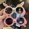 Orejas de Conejo Dulces Gafas de Sol Polarizadas para Niños Lindas para Salidas de Primavera Adorables Gafas de Sol de Princesa para Niños Conejito Pequeño Montura Suave Silicona