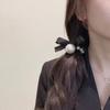 Super Fada Elegante Pérola Cabeça Corda Feminino Simples Elegante All-match Estilo Coreano Faixa de Cabelo Alta Elástica Grossa Faixa de Borracha Feminino ins Corda de Cabelo