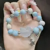 Pulseira do Gato da Sorte Fortuna Kt, Pulseira de Contas Exclusiva com Tema de Gato, Celebriade da Internet, Pulseira de Amizade Fofa com Toque de Luxo