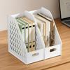 ZT3255 Caixa de Armazenamento de Arquivos de Mesa Escritório Plástico Grande Capacidade Mesa de Dormitório Porta-Lápis Estacionário Estante para Livros