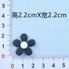 Pegamento Blando de PVC Flor de Cinco Pétalos Coloridos Accesorios DIY Pegamento de Crema Parche para Funda de Teléfono Agujero Hebilla de Zapato Flor de Zapato Accesorios para el Cabello