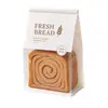 Saco de pão de forma selado em oito lados com borda aramada personalizado, saco de pão com janela em papel kraft, saco stand-up de grau alimentício, pode ser impresso com logotipo