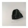 Nuevo Gorro de Punto Simple Estilo Coreano de Invierno para Niños Medianos y Grandes Gorro de Lana Grueso de Doble Capa Cálido de Punto Gorro para el Frío
