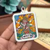 Tangka Pintado a Mano de Hoton, Xizang, Nepal, con una Figura de Seis Brazos, Retrato de Tangka con Núcleo de Tarjeta de 4*5