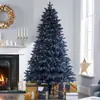Árbol de Navidad Grande de PE+PVC Azul Viene con Cruz Luminosa Adornos Navideños Transfronterizos para Decoración de Sala de Estar Se Puede Personalizar