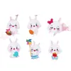 Pegatinas de Tela Bordada Binyan Sellos de Bordado para Computadora Accesorios de Conejito de Dibujos Animados de Moda Parches Bordados Hechos a Mano para Ropa con Borde Quemado