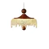 Lámpara Colgante Vintage Ajustable para Mesita de Noche, Diseño de Gota de Agua Iceberg, Color Nogal Retro, Lámpara de Pasillo, Lámpara Colgante Estilo Francés para Comedor, Dormitorio