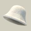 Sombrero de Orejeras Cálido Peludo de Gama Alta para Mujer Otoño e Invierno Estilo Japonés Cara Lisa Pequeño Color Sólido Sombrero de Cuenca