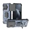 Aplicável para Capa de Celular Xiaomi 17T Urso de Batalha com Anel Capa de Celular Xiaomi 17T com Janela Deslizante à Prova de Quedas
