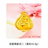 Colar Estilo Étnico Dourado Areia Vietnamita Cabeça de Buda Versátil Antigo Ouro de Imitação Buda Maitreya Corrente de Contas Redondas Pingente de Liga de Cobre