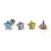 F136 titanio estrella de cinco puntas circonita arete garra de estrella circonio aleación de titanio G23 joyería para perforación del cuerpo humano clavo para cartílago de oreja