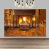 Comercio exterior chimenea de Navidad árbol de Navidad fondo de foto festival de Navidad fiesta familiar accesorios de decoración tela de fondo para fotografía