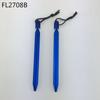 Venta al por mayor accesorios para tienda de campaña de exterior cabeza redonda con cuerda clavo triangular de aluminio azul clavo de playa en forma de Y 18cm