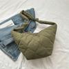Bolso de hombro vintage plisado con diseño de nubes, bolso cruzado de primavera y verano, bolso informal de nailon de gran capacidad y moda para dumplings.