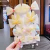 Grampo de Cabelo Flor Laço Fofo Estilo Coreano Acessório de Cabelo para Meninas Pequenas, Presilha para Franja, Grampo de Cabelo para Crianças, Não Danifica o Cabelo, Acessório de Cabelo para Meninas