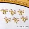 Arte de Uñas Moño Celebridad de Internet Decoraciones de Uñas Estrelladas Mariposa Incrustada de Diamantes Uñas Postizas DIY Accesorios Metálicos