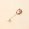 Broche de Cristal, Piedras de Zirconia Coloridas, Varias Formas, Pines Largos, Saco de Traje, Pines para Cuello de Ropa, Pines de Una Palabra