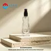 En stock 10ml pasta de dientes botella spray con forma de ola botella pequeña de muestra para perfume botella de vidrio portátil recargable