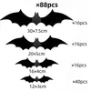 Decoraciones de Halloween Transfronterizas Murciélago 3D Suministros para Fiesta Montaje de Escena Pegatinas de Pared Pegatinas de Araña Negra Decoración