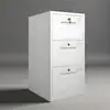 Armário de Aço para Escritório sob a Mesa Armário de Arquivamento de Ferro Armário Baixo Armário de Armazenamento Armário Branco com Gavetas e Fechadura Armário de Informação