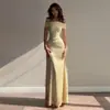 Jy25400Pfo A Saia Longa Justa Mais Vendida da Amazon, Vestido de Festa Longo de Uma Alça Estilo Hot Girl, Vestido Elegante