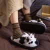 Pantuflas de Algodón para Niños y Niñas, Ropa de Casa Otoño e Invierno, Nuevo Modelo 2024, Diseño Lindo de Ciervo, Felpa y Cálidas, Pantuflas de Casa